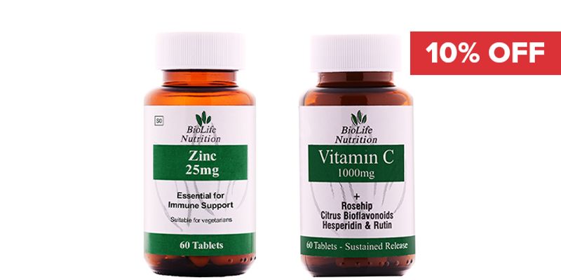 10% Off BioLife 1000mg Vitamin C & Zinc Cover Image